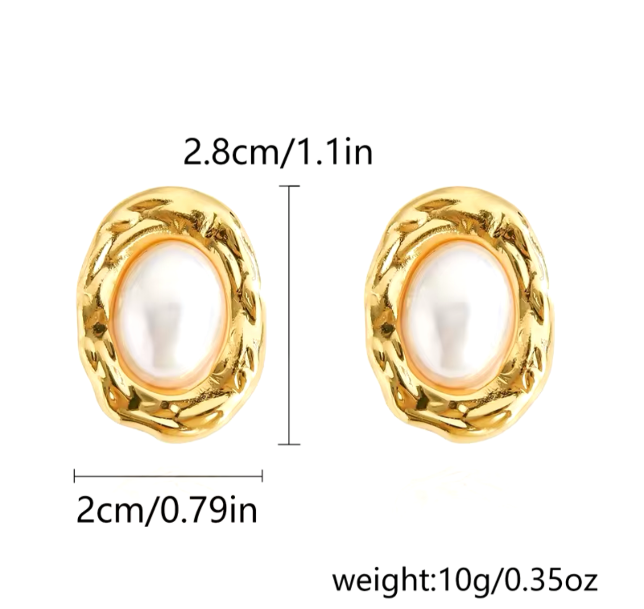 Elizabeth Pearl Stud Earrings