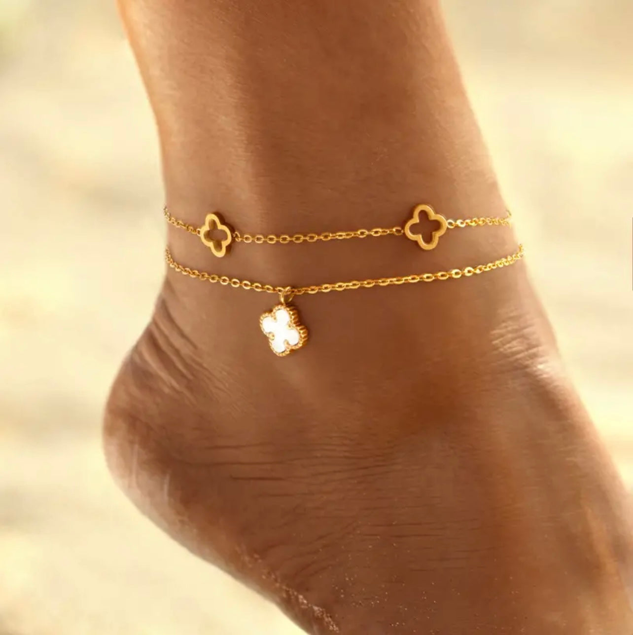 Gold Plated Lucky Charm Anklet