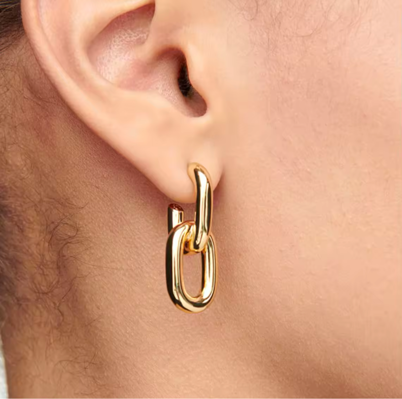 Hanah Gold Huggie ST Earrings