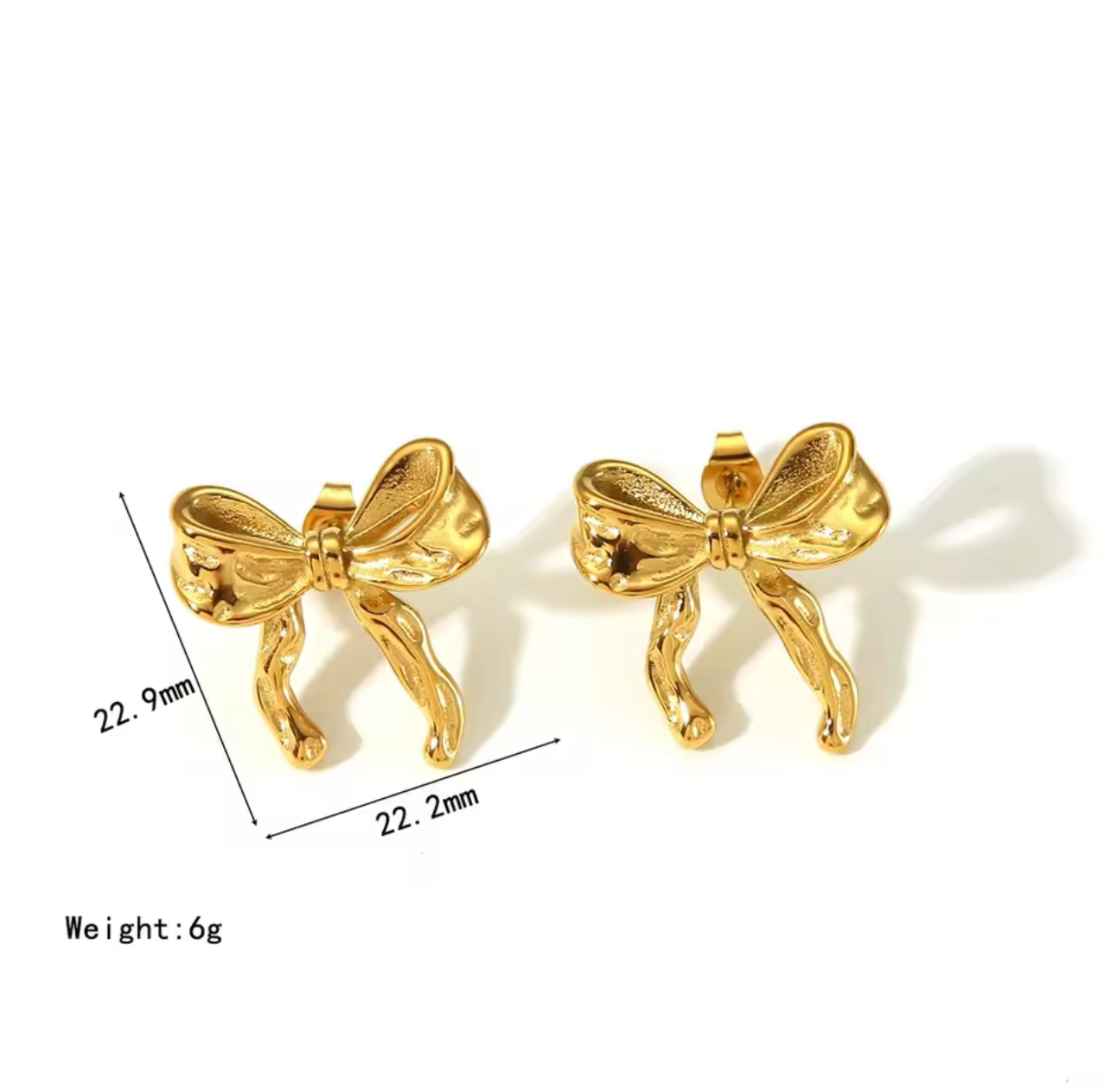 Angels Bow Stud Earrings