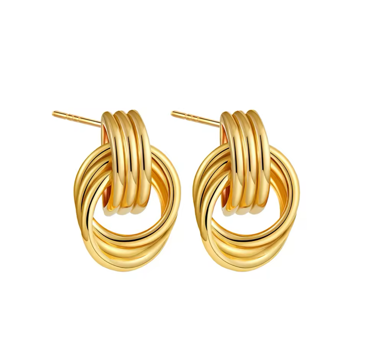 Julia triple knot stud earrings