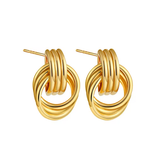 Julia triple knot stud earrings