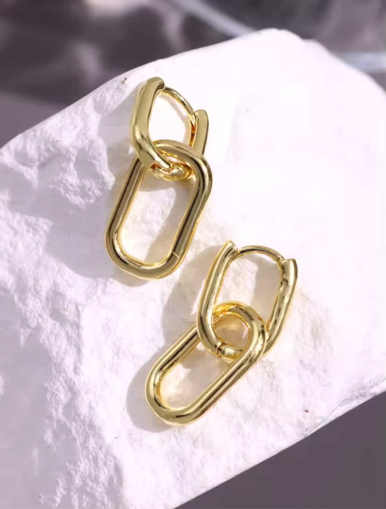 Hanah Gold Huggie ST Earrings