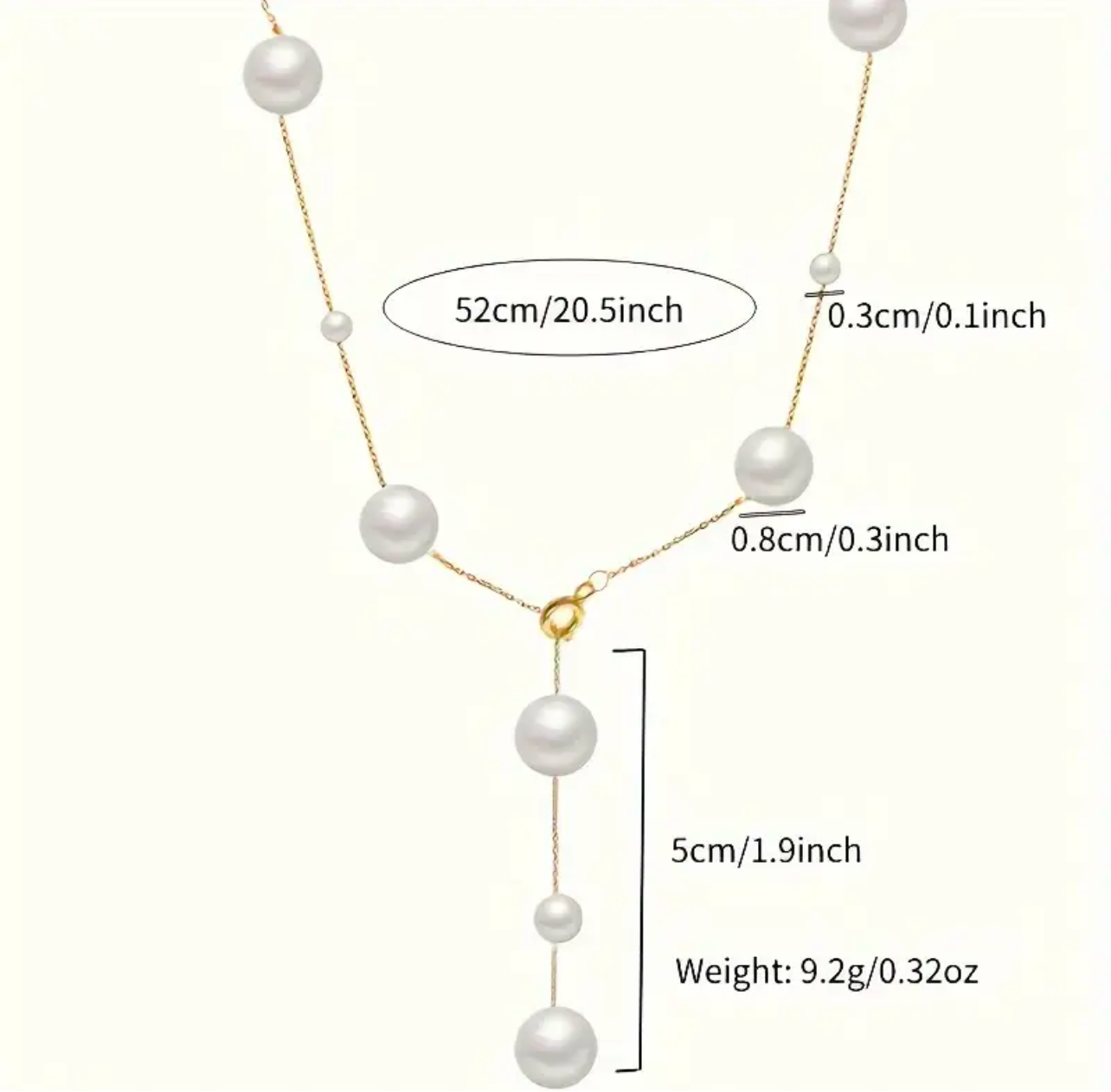 925 Silver Gold plated Pearl Necklace
