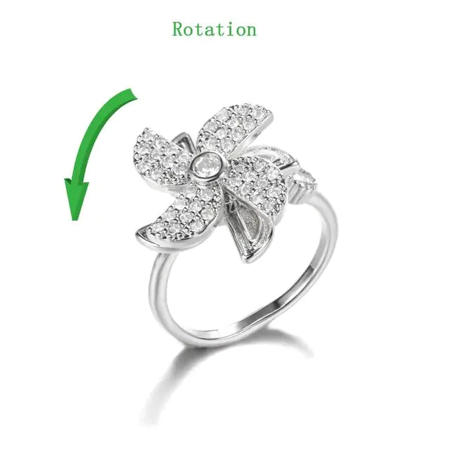 Gold Plated Sunflower Zirconia Rings